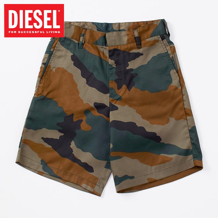 並行輸入 ディーゼル DIESEL ハーフパンツ ショートパンツ ブランド カモフラージュ柄 大きいサイズ 30 31 32 33 34インチ | DIESEL