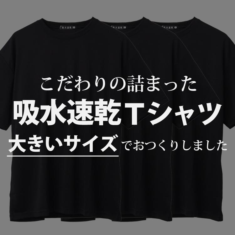 爆買 Tシャツ 無地 半袖 メンズ 大きいサイズ 速乾 3L 4L 5L 黒 白