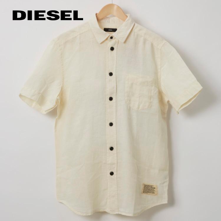 ディーゼル DIESEL シャツ 半袖 メンズ 麻 リネン S M L XL XXL 大きいサイズ カーキ ブラック オフホワイト ネイビー S-KIRUMA｜red-star｜14