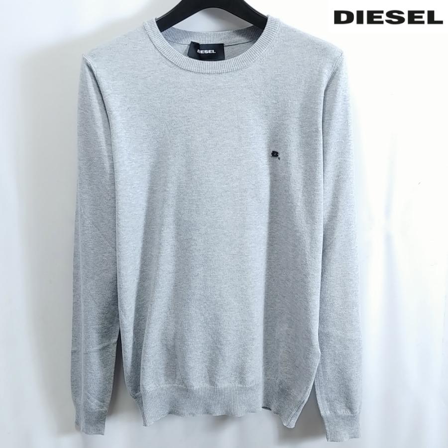 ディーゼル DIESEL メンズ セーター ニット クルーネック 丸首 ハイゲージ ロゴ 綿 コットン イタリア製 K-MANIKYLOGO｜red-star｜04