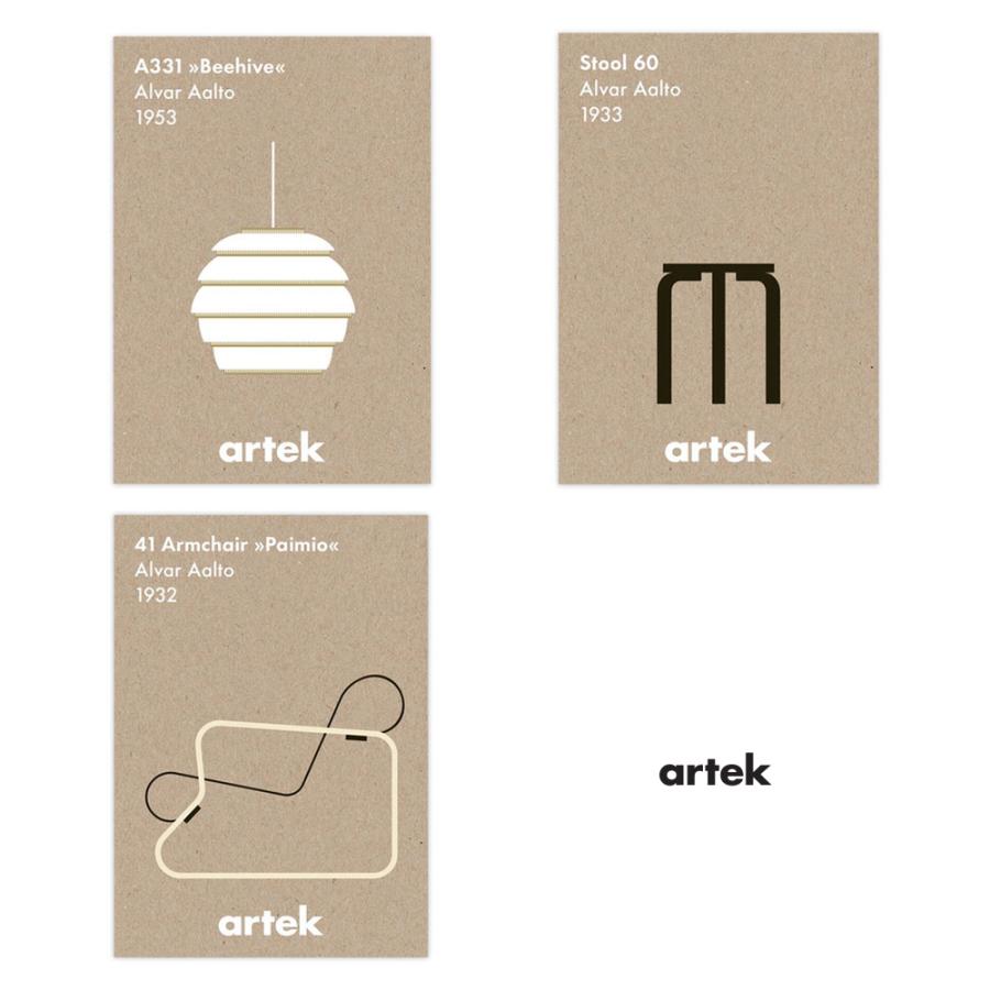 artek アルテック 50×70 ポスター 全3種 【正規品】( 北欧家具 復刻