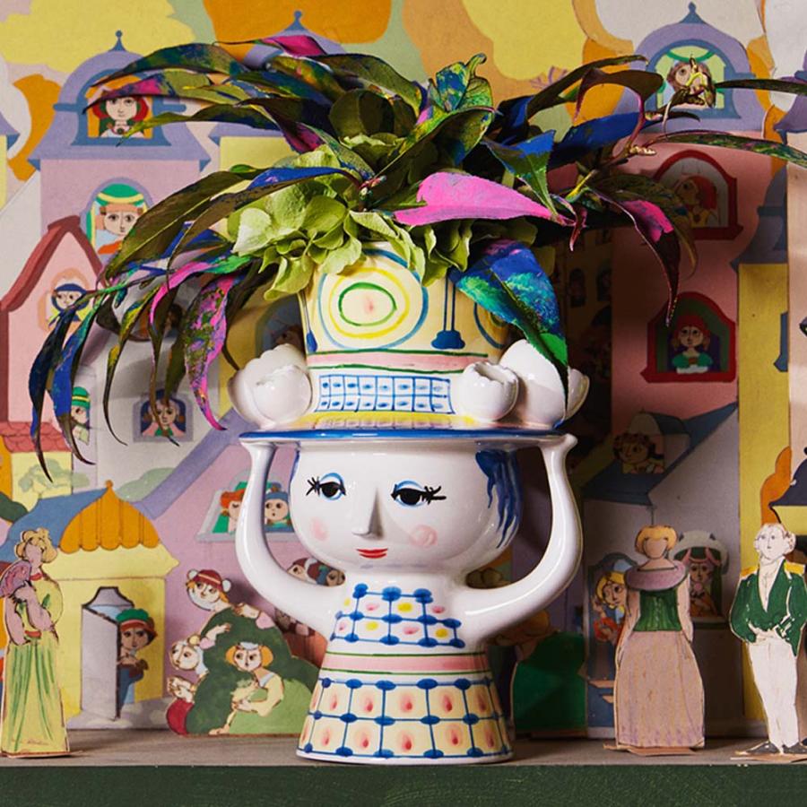 BJORN WIINBLAD LADY WITH HAT フラワーベース H20.5cm / H24.5cm