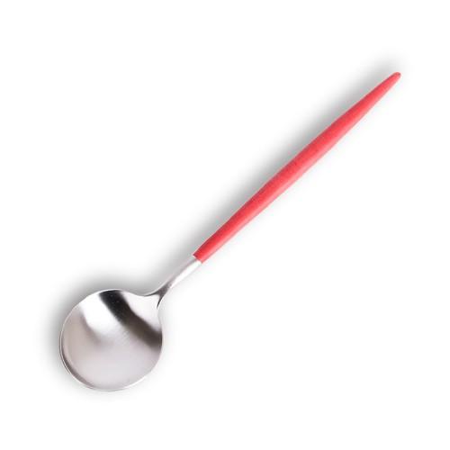 Cutipol GOA デザートスプーン レッド×シルバー / クチポールゴア