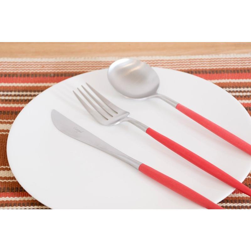 Cutipol GOA デザートスプーン レッド×シルバー / クチポールゴア