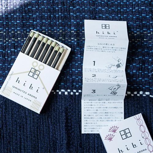 hibi マッチ型お香スティック和の香り マット付 (hibi ヒビ 日本製
