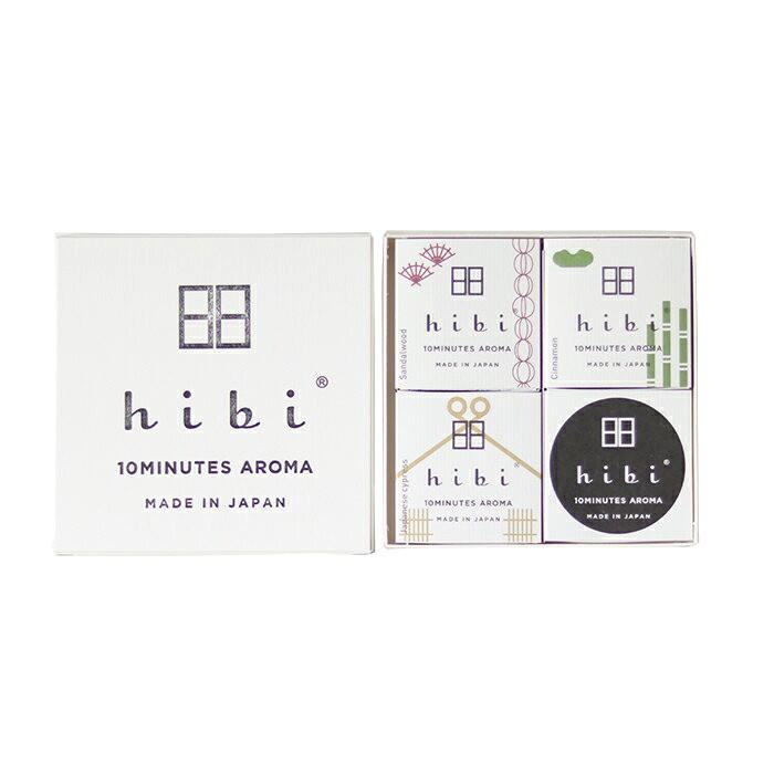 hibi マッチ型お香スティック和の香りギフトセット マット付 (hibi