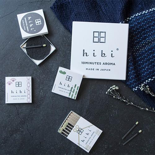 hibi マッチ型お香スティック和の香りギフトセット マット付 (hibi