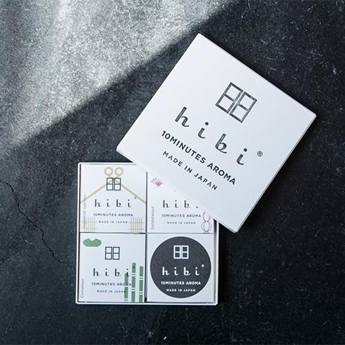 hibi マッチ型お香スティック和の香りギフトセット マット付 (hibi