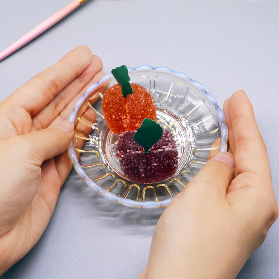 廣田硝子 雪の花 豆皿 古代色 ( 小皿 皿 ミニ皿 取り皿 醤油皿