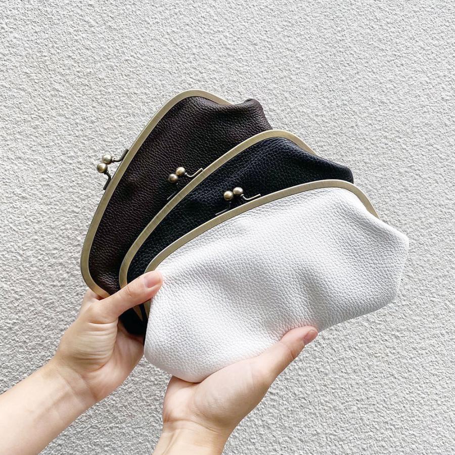 KWS_leather がま口財布 ( KWS 財布 兼 バッグ 長財布 レザー 大容量