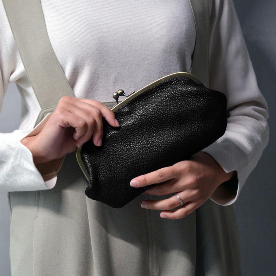 KWS_leather がま口財布 ( KWS 財布 兼 バッグ 長財布 レザー 大容量