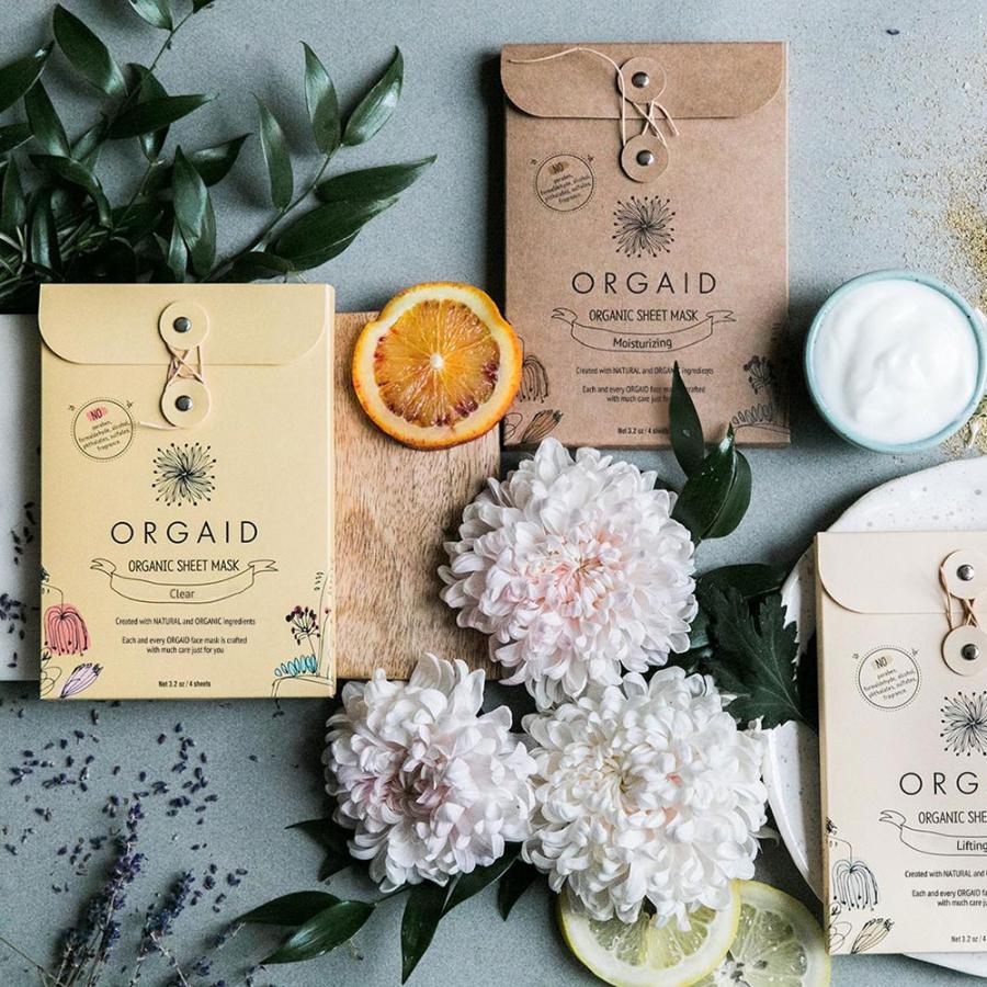 ORGAID フェイスパック BOX 4枚入り 全3種 ( オーガエイド フェイス