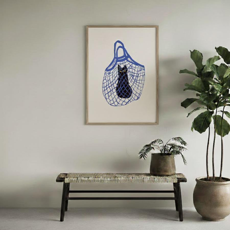 THE POSTER CLUB The Cat's In Bag 50×70cm 30×40cm ( ポスタークラブ