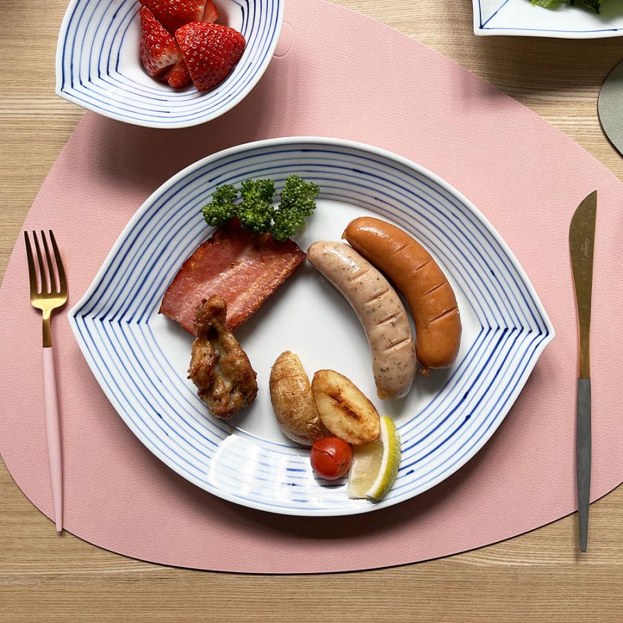 眞窯 Leaf プレート L ( しんがま 皿 食器 リーフ 葉っぱ 楕円皿 楕円