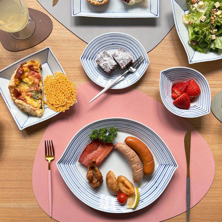 眞窯 Leaf プレート L ( しんがま 皿 食器 リーフ 葉っぱ 楕円皿 楕円