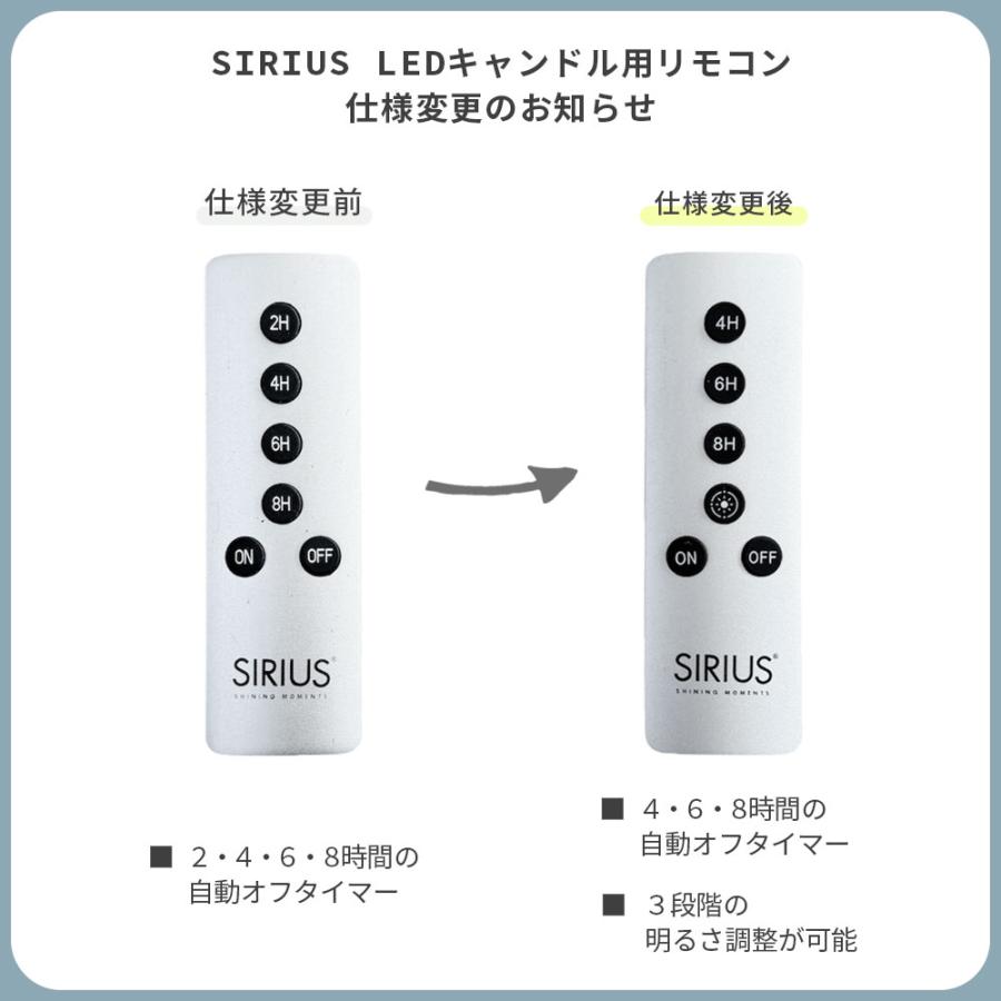 ケーラー アーバニア 5点 SIRIUS LED 5点 リモコン 電池10個 シリウス LEDキャンドル用 リモコン (リモコン リモートコントローラー