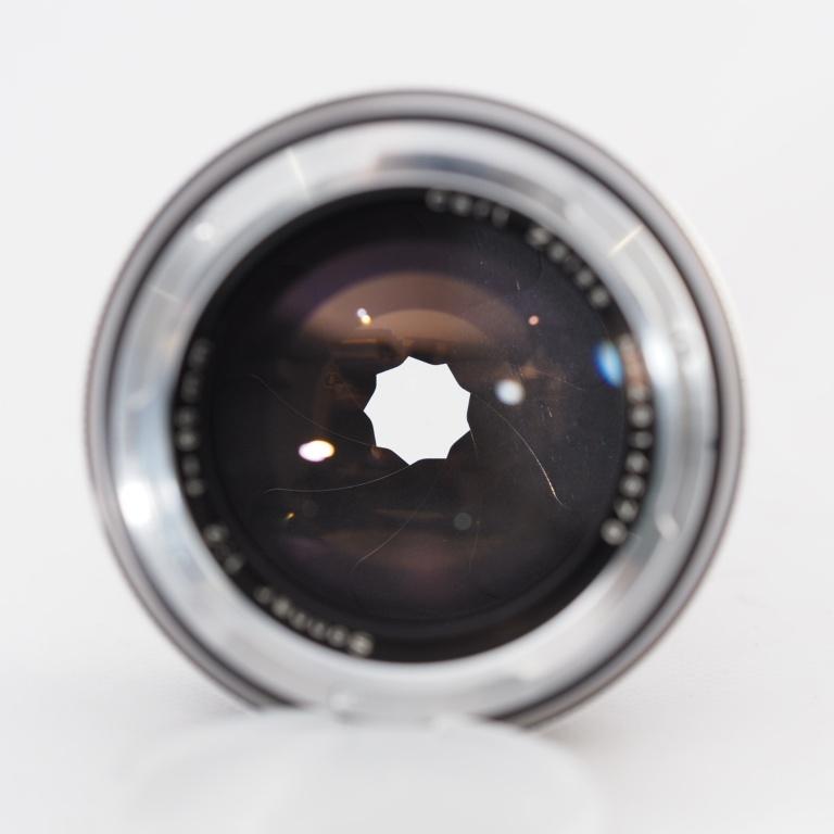 Carl Zeiss Sonnar ゾナー 85mm F2 Lens For Contarex コンタレックス用 ブラック ケースつき 純正キャップ 珍品 #12744