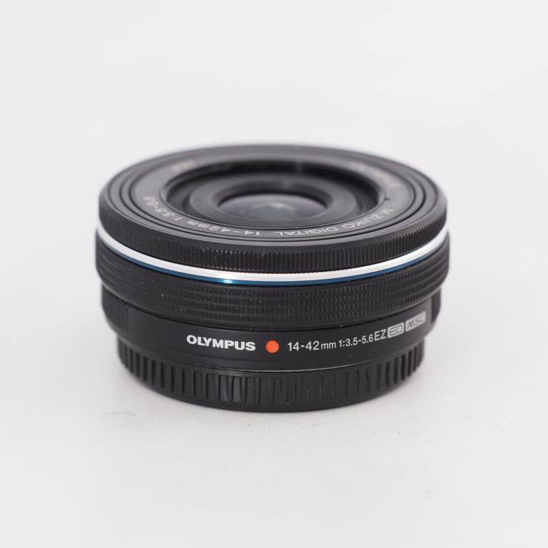 OLYMPUS 電動式パンケーキズームレンズ M.ZUIKO DIGITAL ED 14-42mm F3.5-5.6 EZ BLK オリンパス マイクロフォーサーズマウント #12940 | 