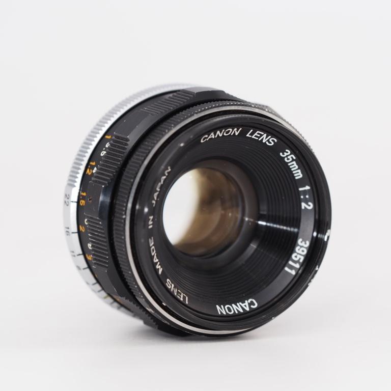 Canon LENS 35mm F2 キヤノン MFレンズ L39マウント #13294 : カメラ
