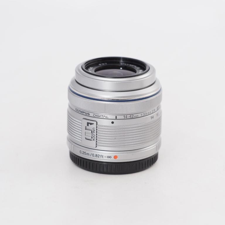 OLYMPUS オリンパス 標準ズームレンズ M.ZUIKO DIGITAL 14-42mm F3.5-5.6 II R シルバー #13472 | 
