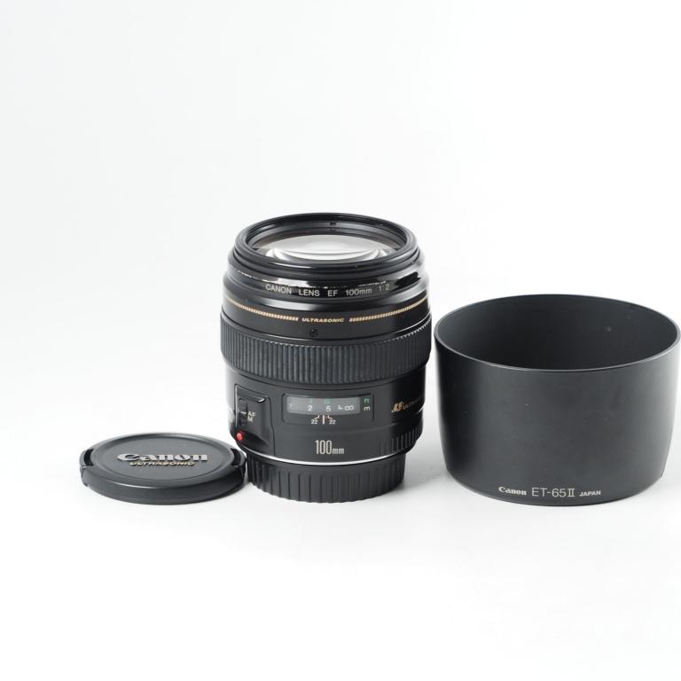 Canon キヤノン 単焦点中望遠レンズ EF100mm F2 USM フルサイズ対応