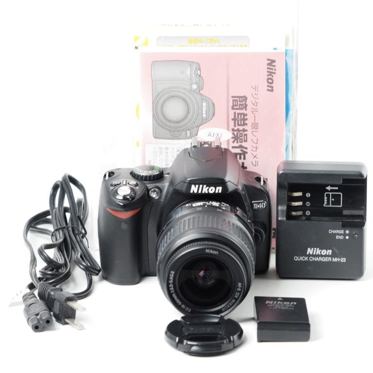 Nikon D40 レンズキット BLACK きったん ニコン（Nikon） デジタル一眼 Nikon D40 レンズキット 中古 スマホに