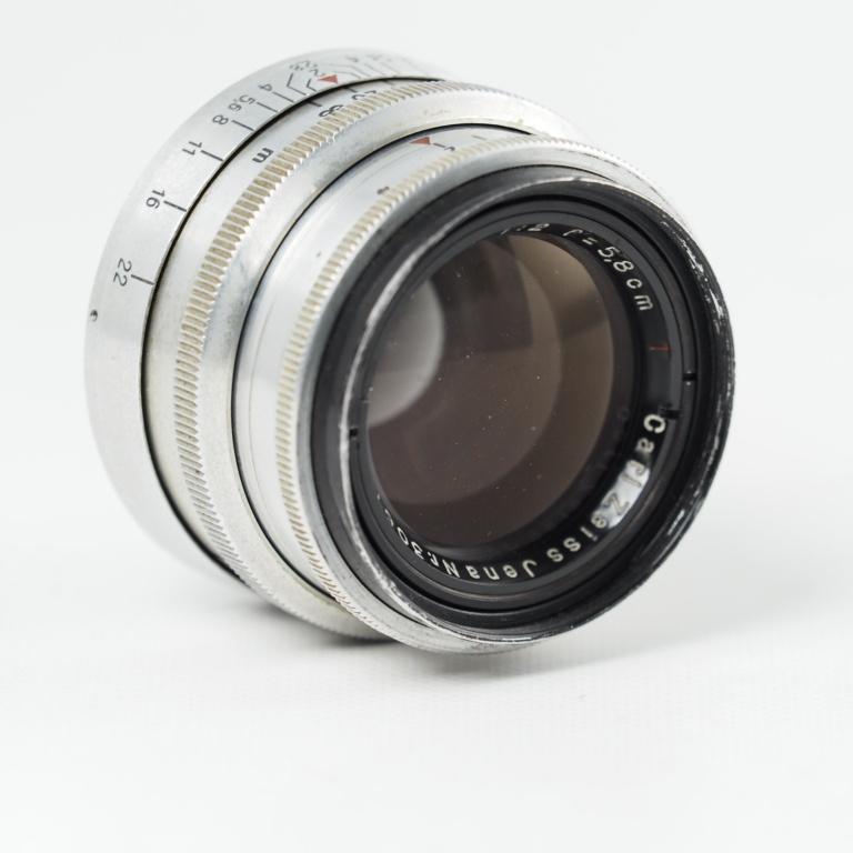 Carl Zeiss Jena Biotar 5.8cm 58mm f2 初期型 黒リム Tコーティング
