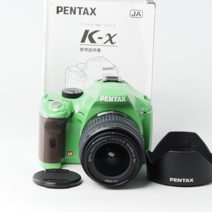 PENTAX K-X Kx 18-55mm レンズキット オーダーカラー ホワイト×グリーン #14931 | 
