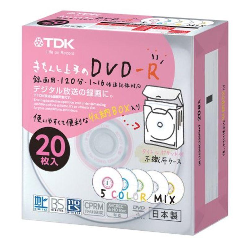 熱販売 TDK 録画用DVD-R デジタル放送録画対応(CPRM対応) 1-16X 不織布&収納ケース入り 日本製 20枚パック DR120DMC2 DVDメディア