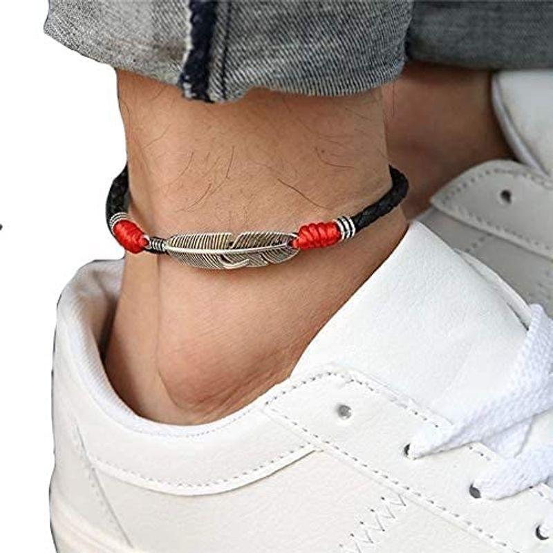 国内外の人気集結 レディースアクセサリー アンクレット アクセサリー メンズ レディース ユニセックス プレゼント ペア 足首のお洒落 レッド 赤 ブラック 黒 2カラー 足元のアク Www Threeriversofs Com