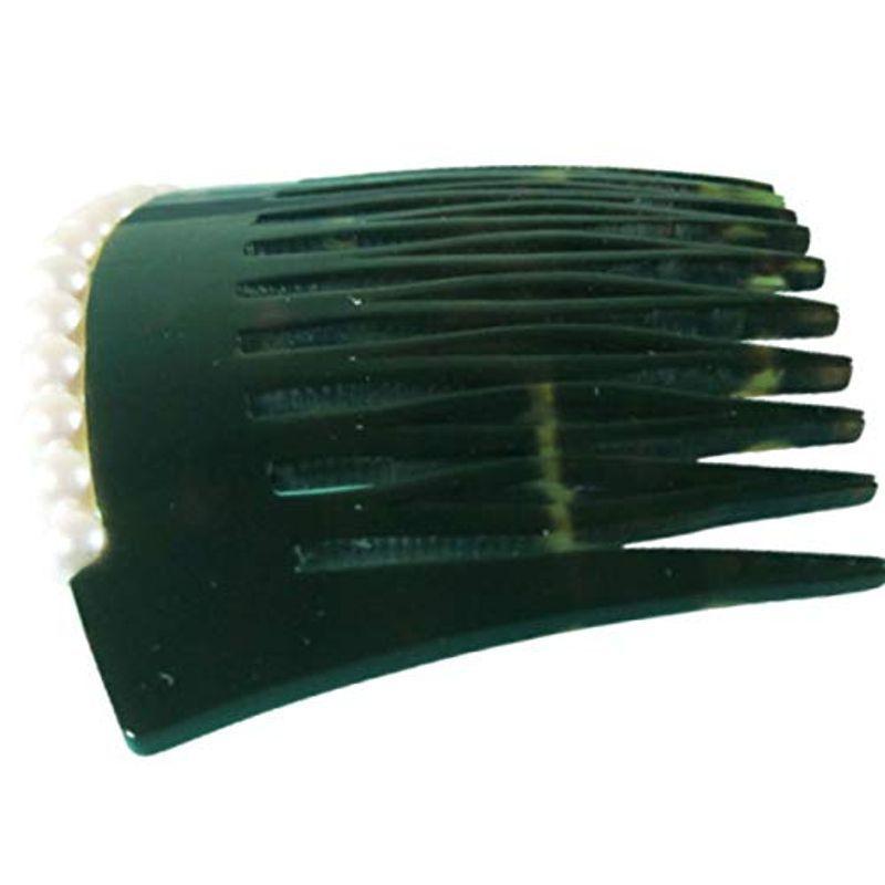 本べっ甲 櫛 腕時計 アクセサリー レディースアクセサリー アコヤ 本真珠付き コーム ヘア アクセサリー アクセサリー 黒留袖など和装の正装 フォーマルな髪型 夜会巻きなどヘアアレンジに くし レディングストア ギフト