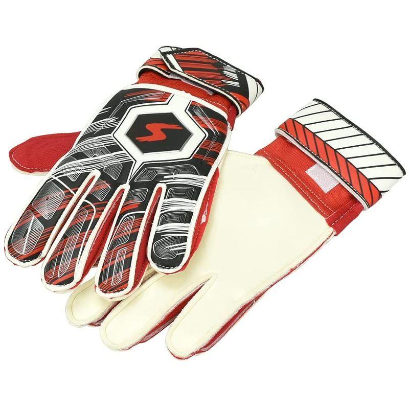 春新作の ゴールキーパー用品 サッカー用 キーパーグローブ ゴールキーパー 手袋 クッション素材 蒸れにくい 練習 試合 レッド 9号 Www Threeriversofs Com