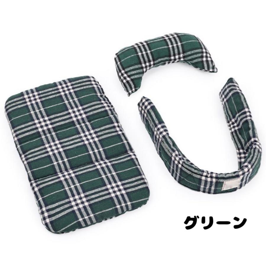 ペットカートクッション チェック柄 ストライプ柄 5色 あごのせ