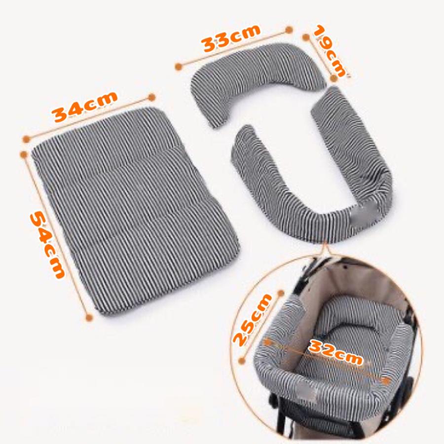 ペットカートクッション チェック柄 ストライプ柄 5色 あごのせ