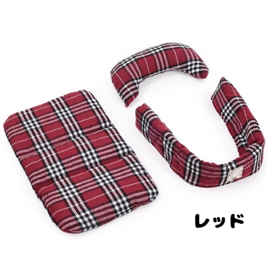 ペットカートクッション チェック柄 ストライプ柄 5色 あごのせ