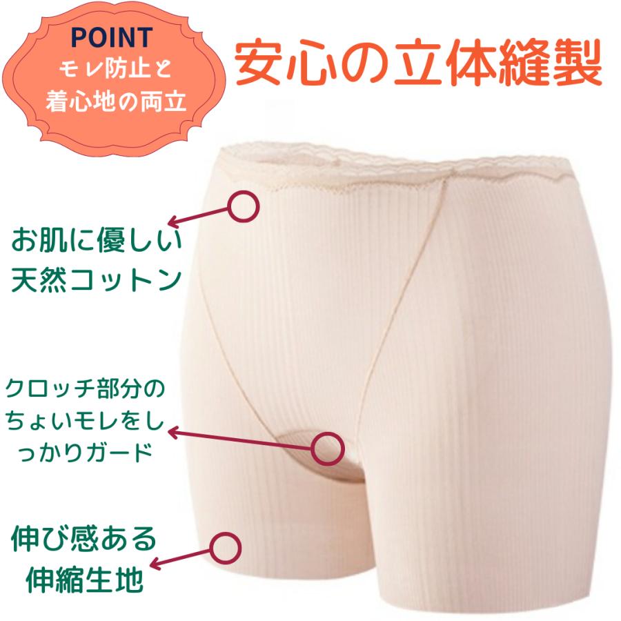 ボクサーパンツ レディース 女子 4枚セット1分丈 無地 シームレス