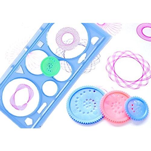 Dcma 文房具 デザイン 定規 お絵かき クルクル 回して 円 幾何学 模様 鉛筆 なぞって 描く １点 色お楽しみ S Redハート店 通販 Yahoo ショッピング