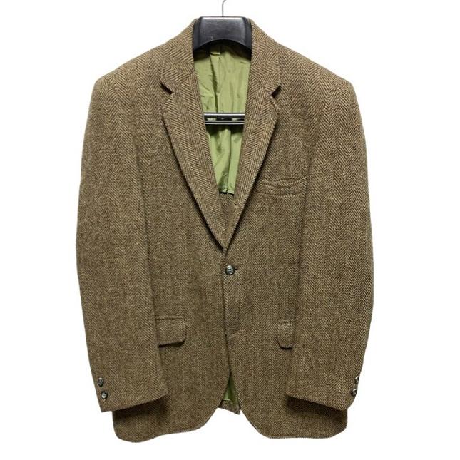 【極美品】1960年代 ハリスツイード テーラードジャケット ヘリンボーン 60年代 イングランド製 Harris Tweed ハリスツイード ヘリンボーン