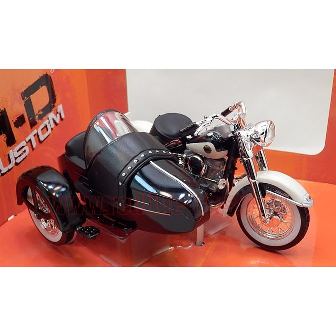 アメ車ミニカー マイスト ハーレーダビッドソン カスタム 1958 Flh デュオグライド サイドカー ホワイト ブラック 1 18 Ma レッドラインコレクティブルズ 通販 Yahoo ショッピング