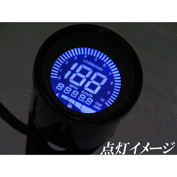 田中商会直営店】汎用（12V） 60mm デジタルスピードメーター【レター