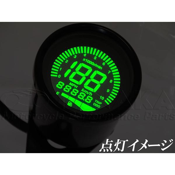 田中商会直営店】汎用（12V） 60mm デジタルスピードメーター【レター