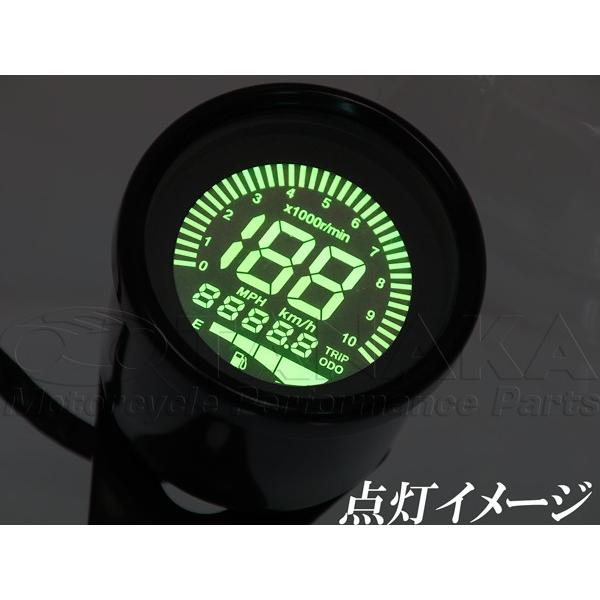 田中商会直営店】汎用（12V） 60mm デジタルスピードメーター【レター