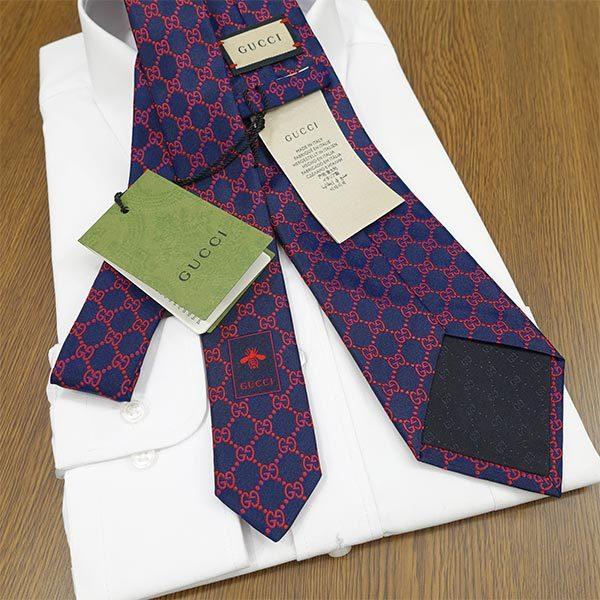 美品　GUCCI ネクタイ　8-21 GG柄　ベルト GUCCI（グッチ） ネクタイ GG柄(8cm) A40【ブランド・プレゼント