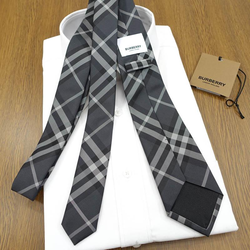 新品 バーバリー BURBERRY ネクタイ チャコール BURBERRY（バーバリー） ネクタイ ナローネクタイ BUR14