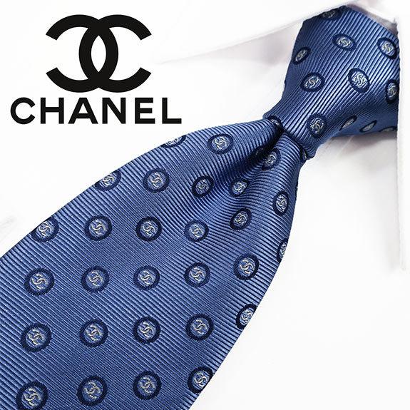 期間限定送料無料 ブランドネクタイ Chanel シャネル ネクタイ Cn85 ライトブルー アイボリー ネクタイ ブランド メンズ ビジネス 信頼 Jobset Io