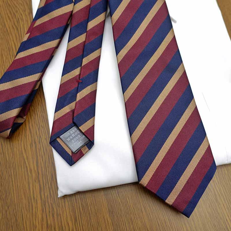 dunhill（ダンヒル） ネクタイ DH80 ボルドー/ネイビー (8cm