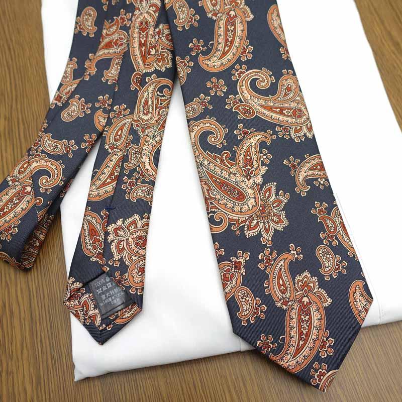 dunhill（ダンヒル） ネクタイ DH85 ネイビー/サーモンピンク (8cm
