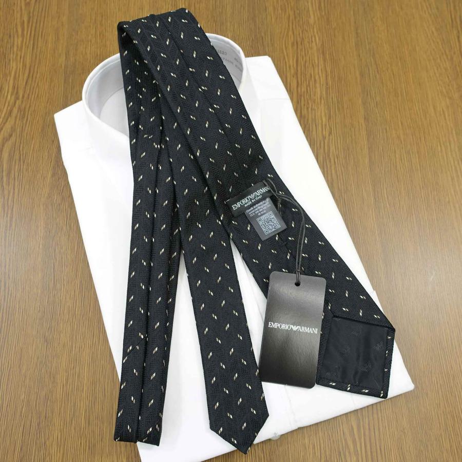 【新品未使用】エンポリオアルマーニ ネクタイ ブラック 無地 ソリッド 透明袋付 EMPORIO ARMANI エンポリオアルマーニ ネクタイ EA151 ブラック