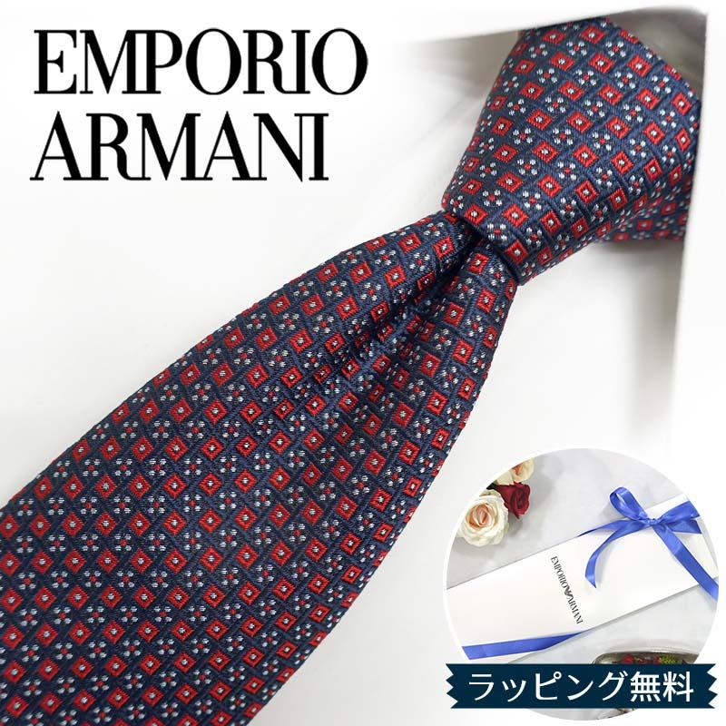 EMPORIO ARMANI エンポリオアルマーニ ネクタイ EA20 ネイビー/レッド
