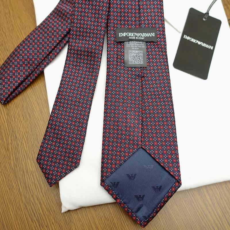 EMPORIO ARMANI エンポリオアルマーニ ネクタイ EA20 ネイビー/レッド